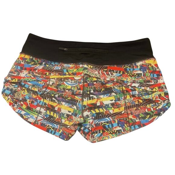 NWT - Rare Lululemon Seawheeze 2018 Speed Up Lego Rush/Black Short 2.5 - Size 6 - Picture 4 of 9